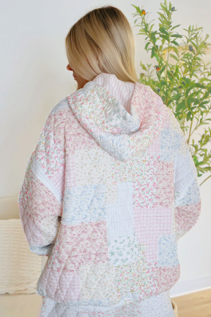 Quilted Pastel Hoodie