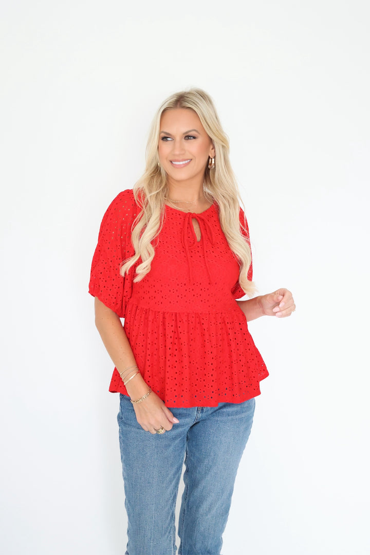 Sia Eyelet Top