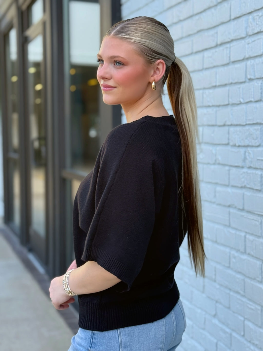 On The Hook Sweater- Black