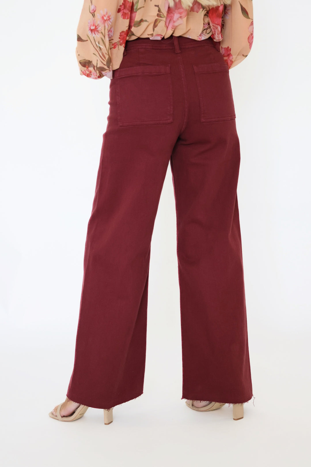 Cassidy Straight Leg Jean- Maroon