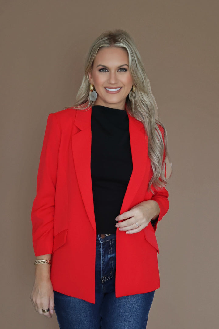 Boardroom Blazer -Red