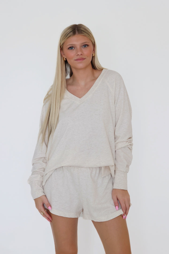Weekender Short- Light Oatmeal Heather
