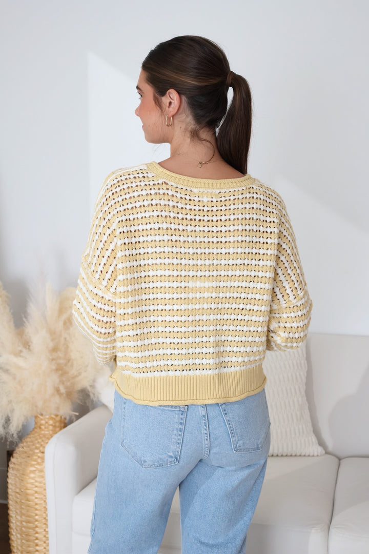 L/S Vienna Cardigan- Yellow