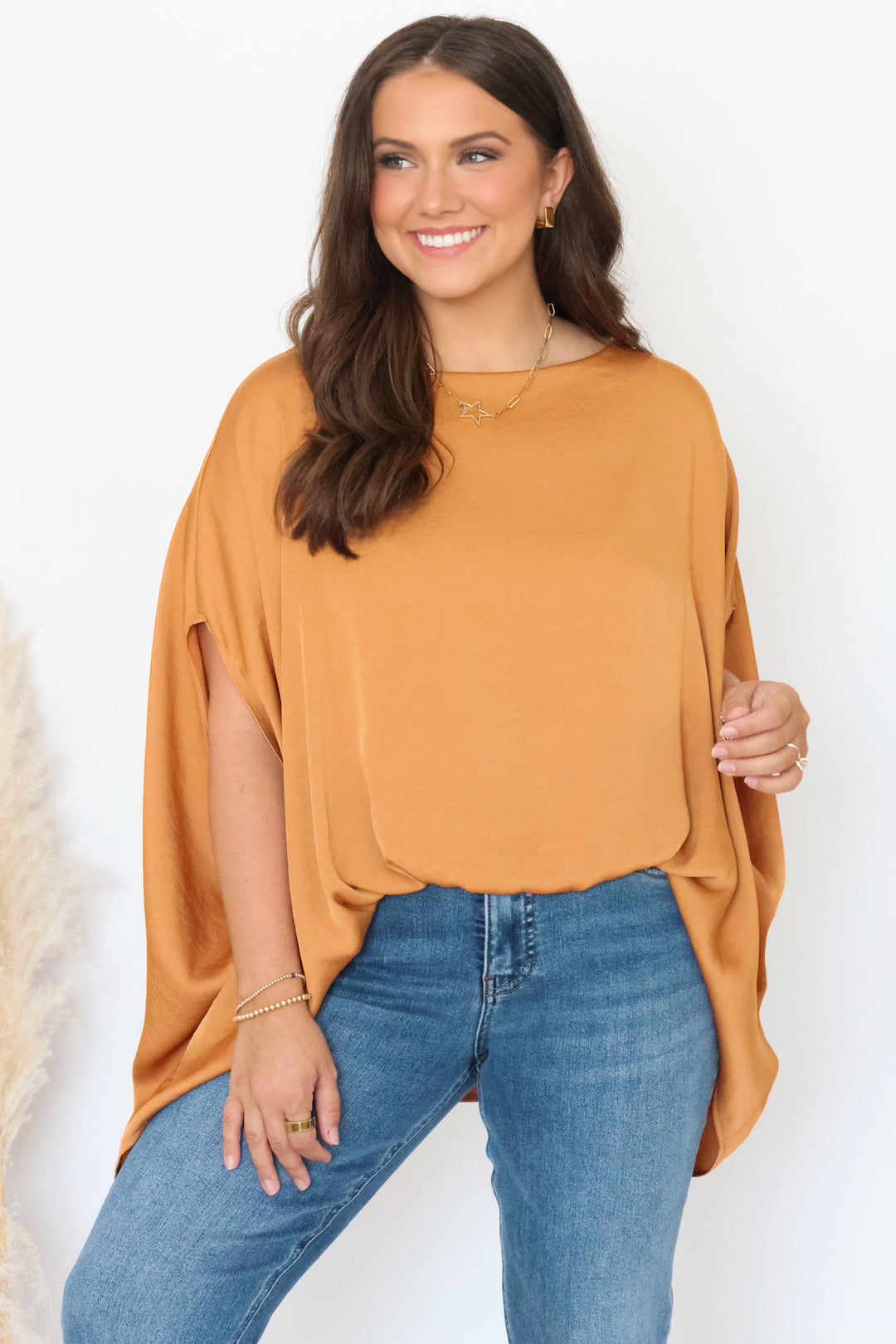 Amber Waves Top/Camel--final sale