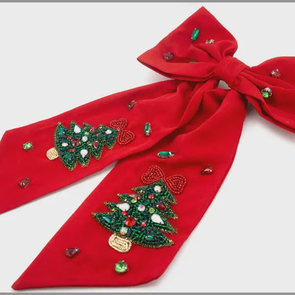 Christmas Tree Bow- Red