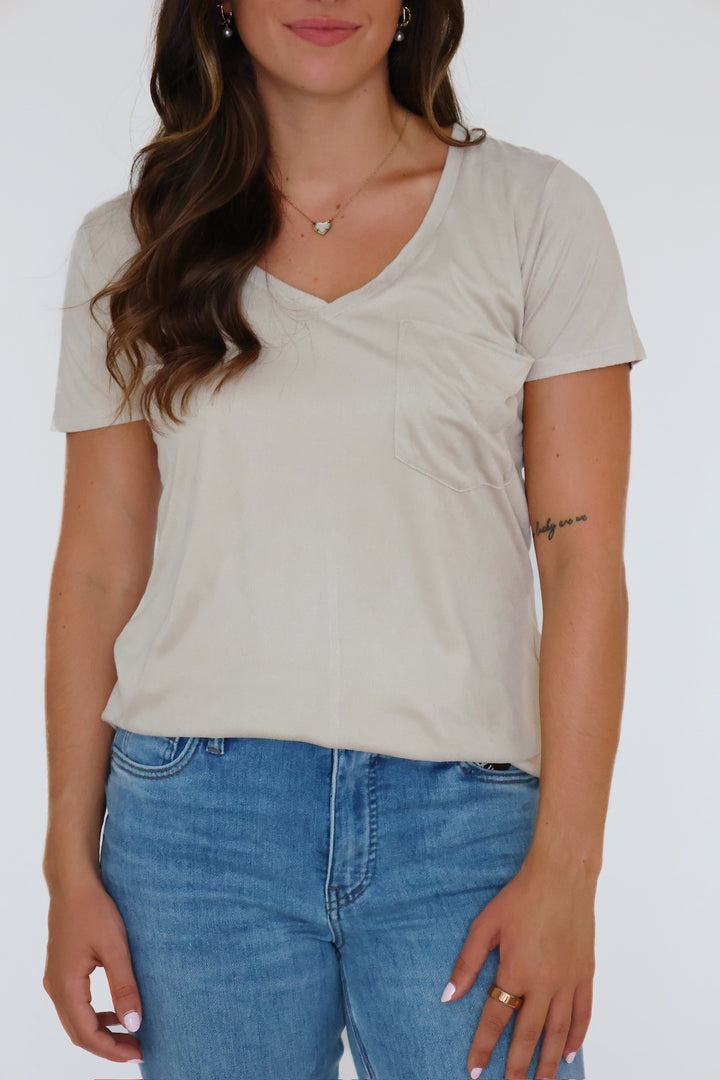 Phoenix V-Neck Tee - Birch