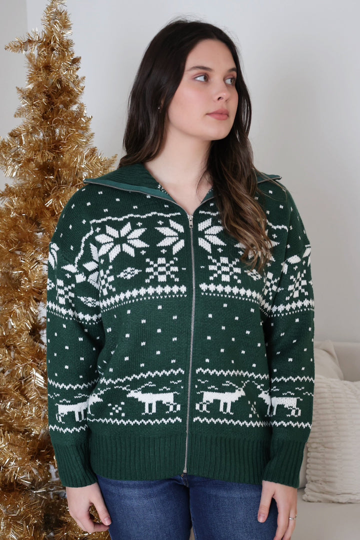 Run Reindeer Cardigan