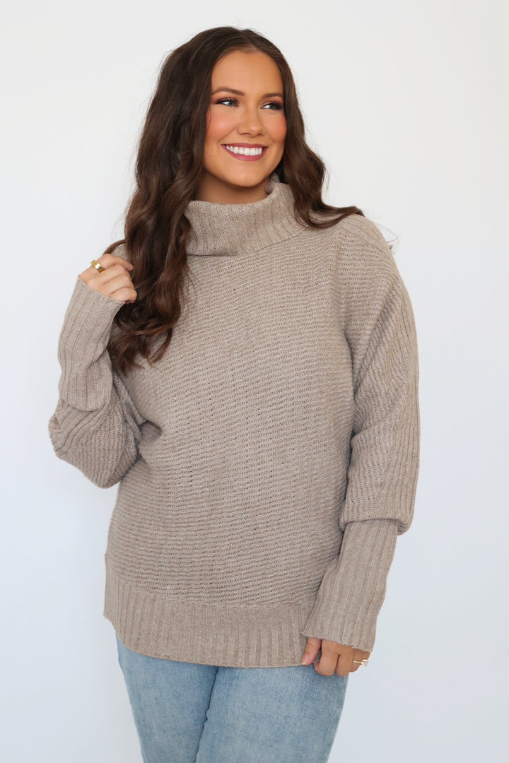 Cozy Layer Sweater - Mushroom