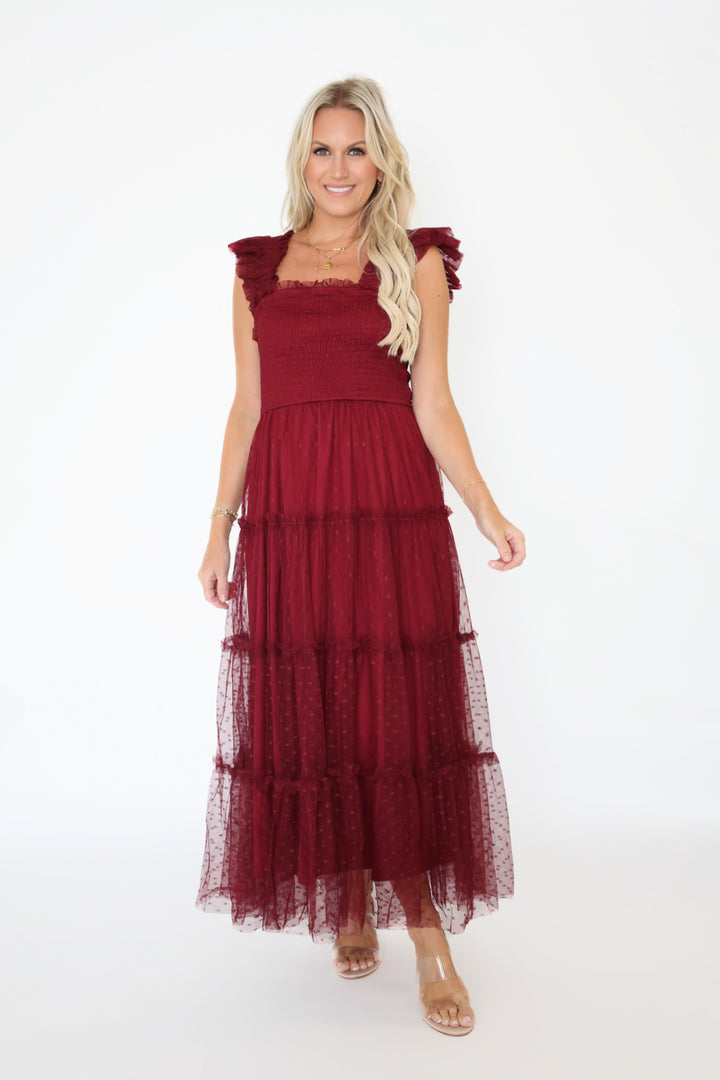 Bridgerton Midi Dress- Wine