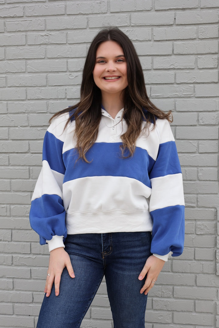 Everly Pullover- Blue