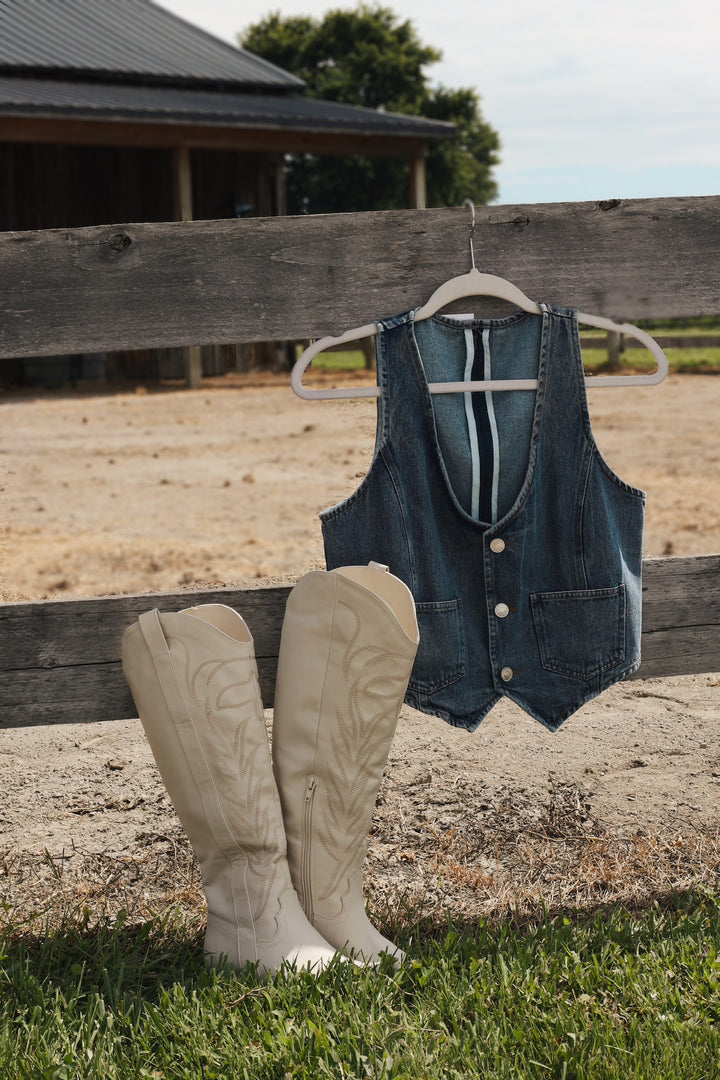 Darlin' Denim Vest- Final Sale