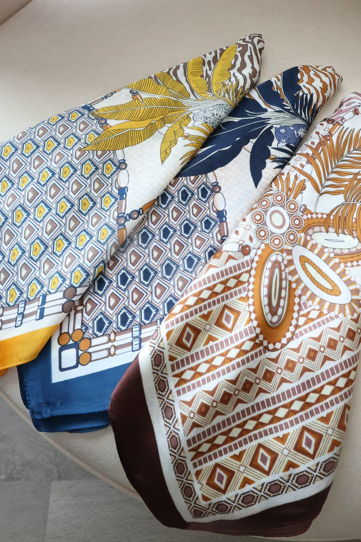 Geometric Satin Scarf