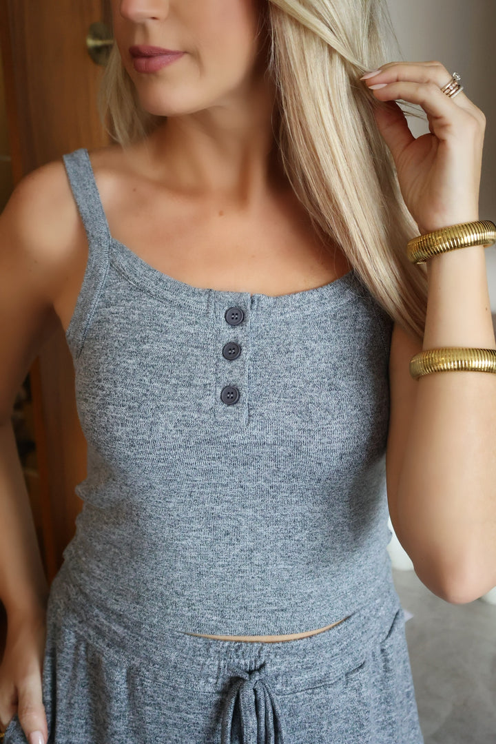 R&R Lounge Tank - Grey (FINAL SALE)