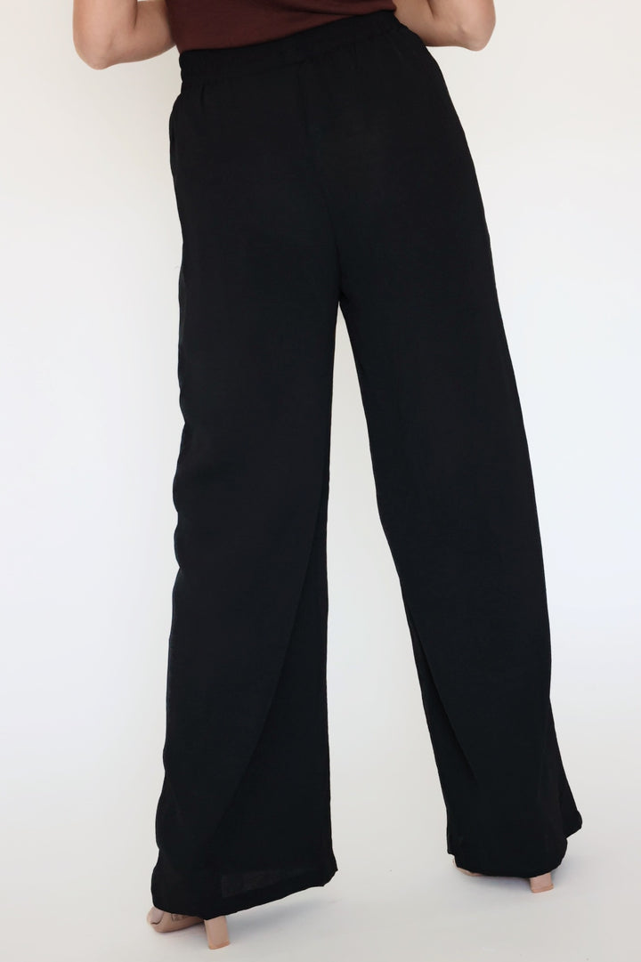 Britton Wide Leg Pant- Black