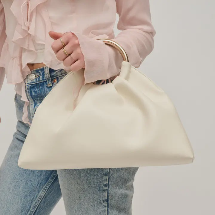 Harper Clutch - Cream