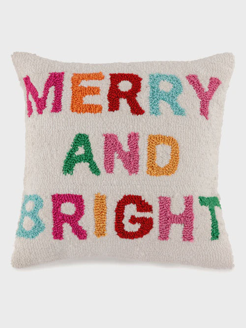 Merry And Bright Colorful Pillow