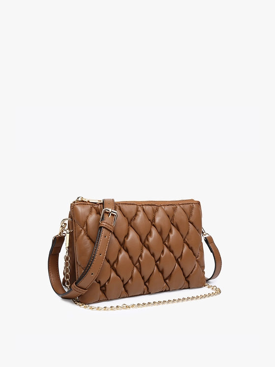 Izzy Puffer Crossbody - Brown