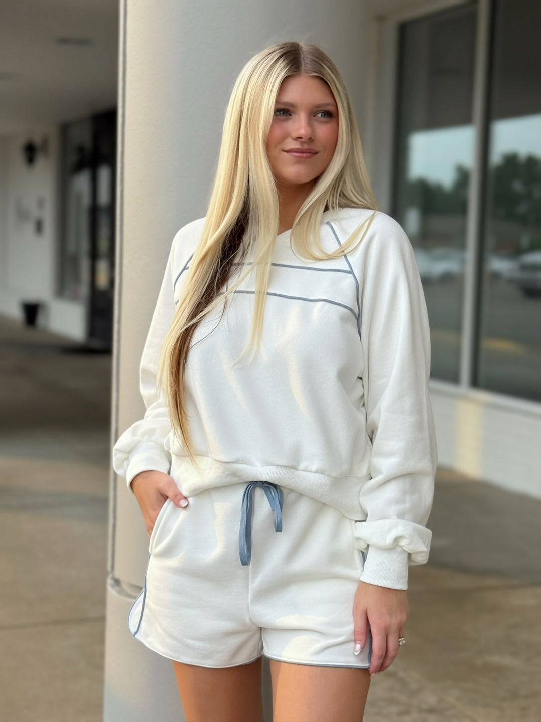 Lyla Piped Lounge Top