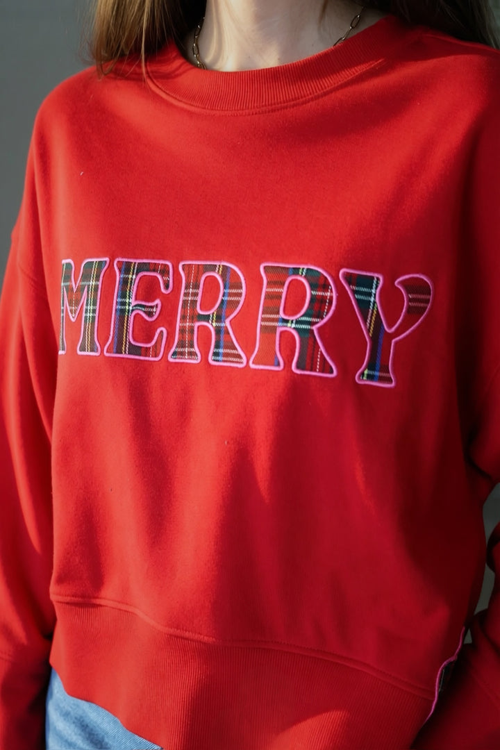 Plaid Merry Sweatshirt