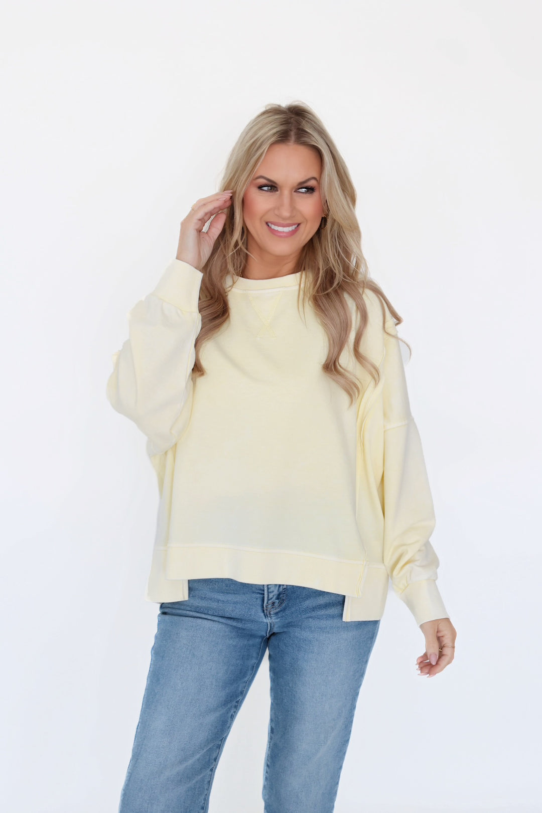 Saturday Sweatshirt- Yellow