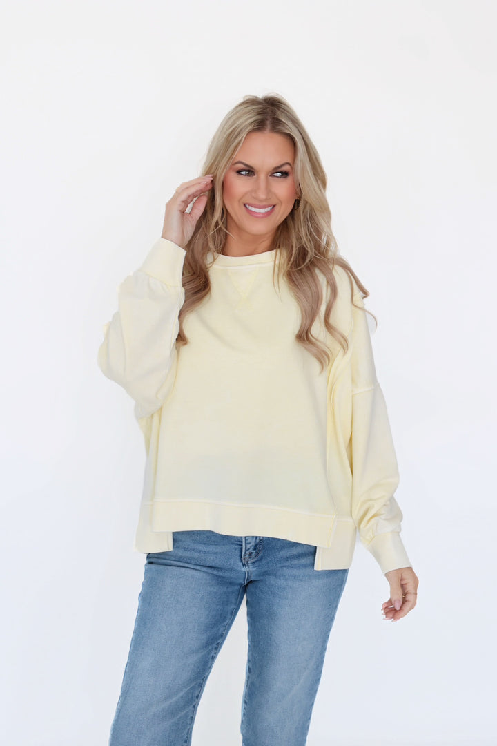 Saturday Sweatshirt- Yellow