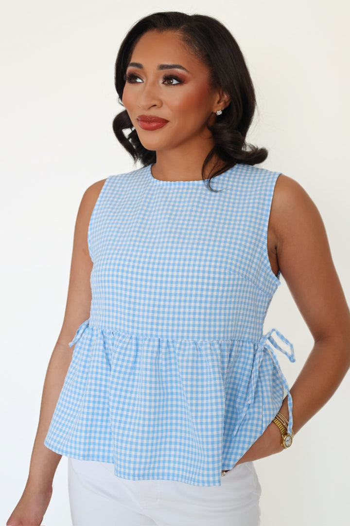 Liza Gingham Top