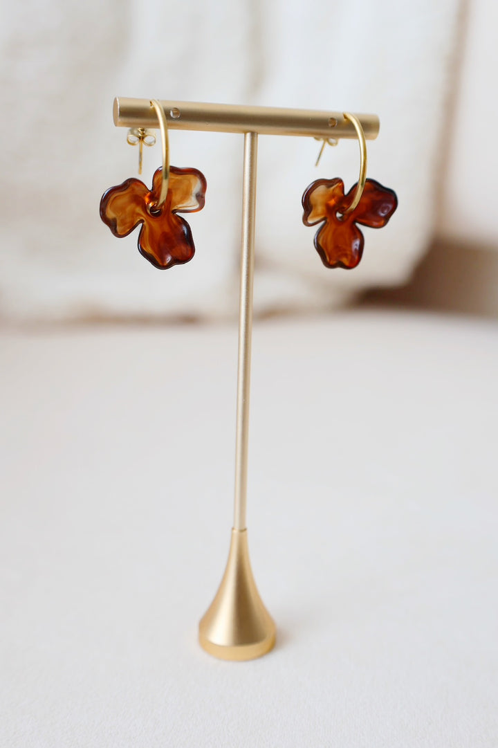 Magnolia Amber Hoops