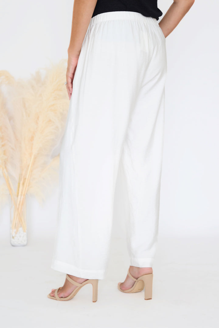 Paris Lounge Pant- White (FINAL SALE)