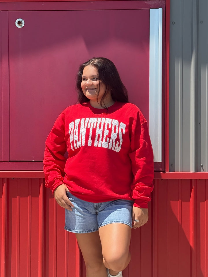 Polka Dot Team Sweatshirt- PANTHERS