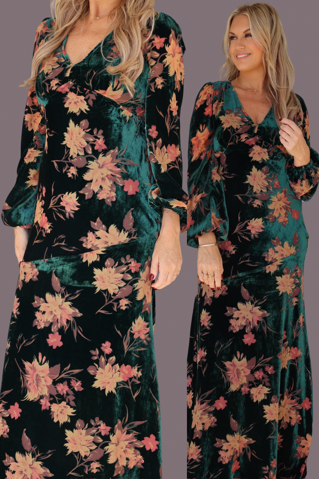 November Velvet Maxi Dress