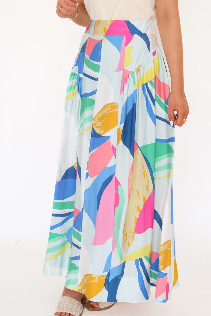 Abstract Maxi Skirt