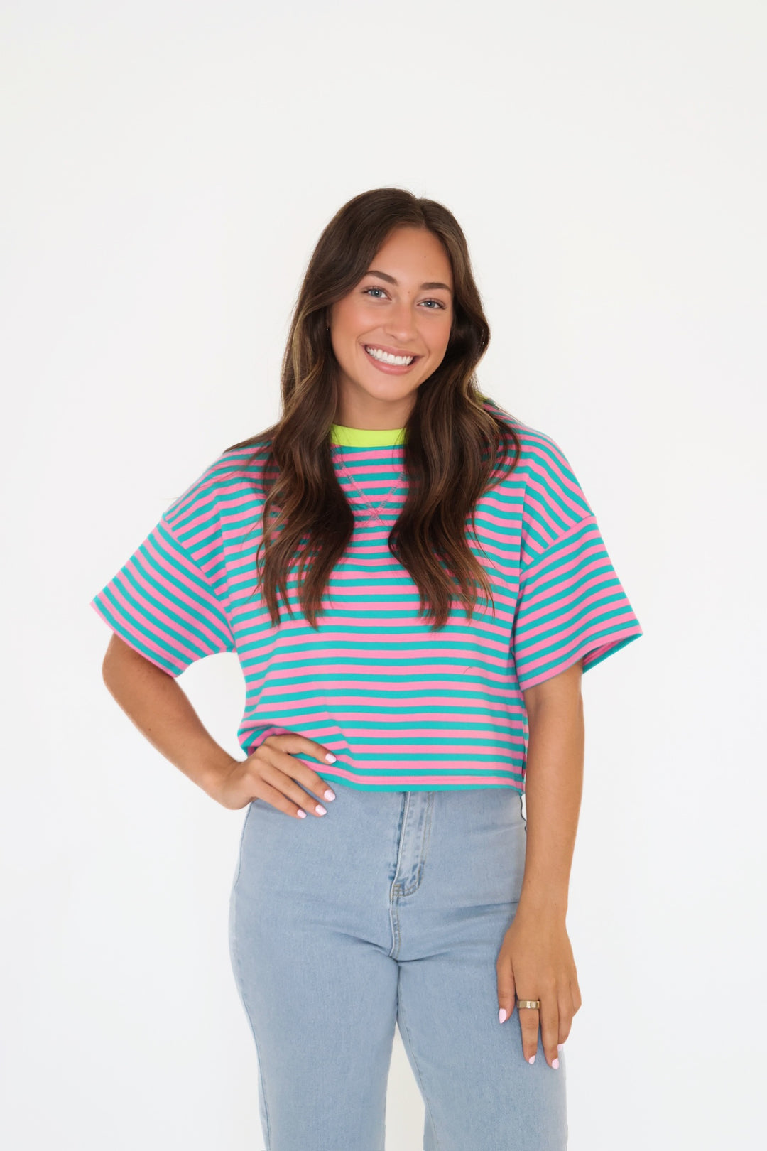 Terry Stripe Tee