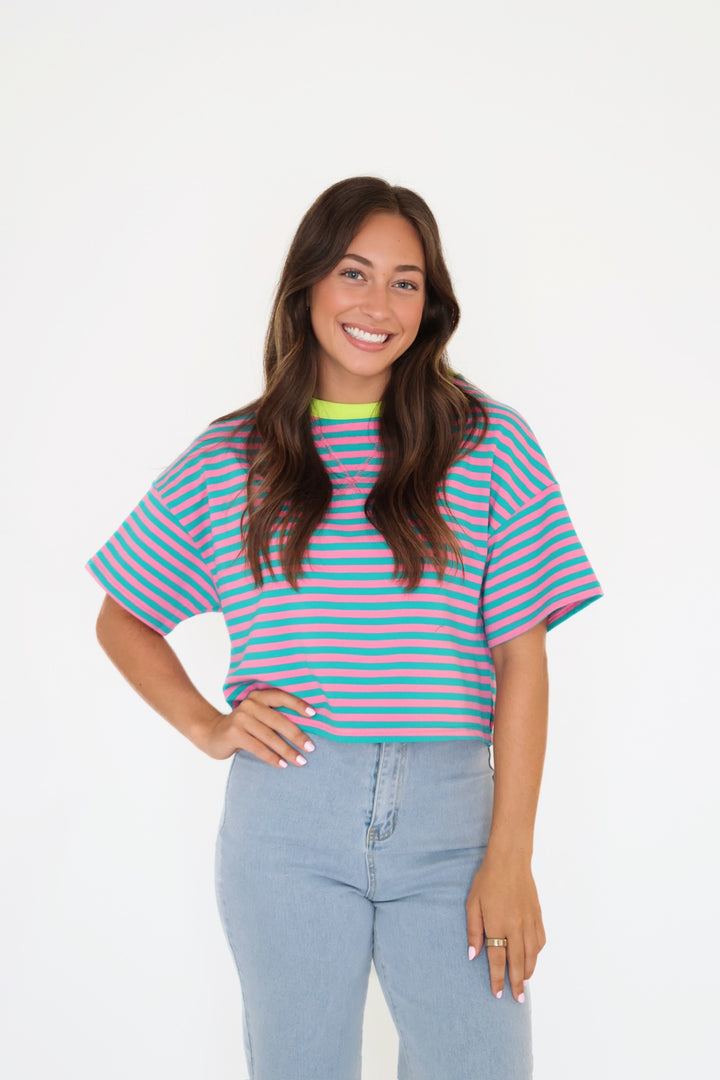 Terry Stripe Tee