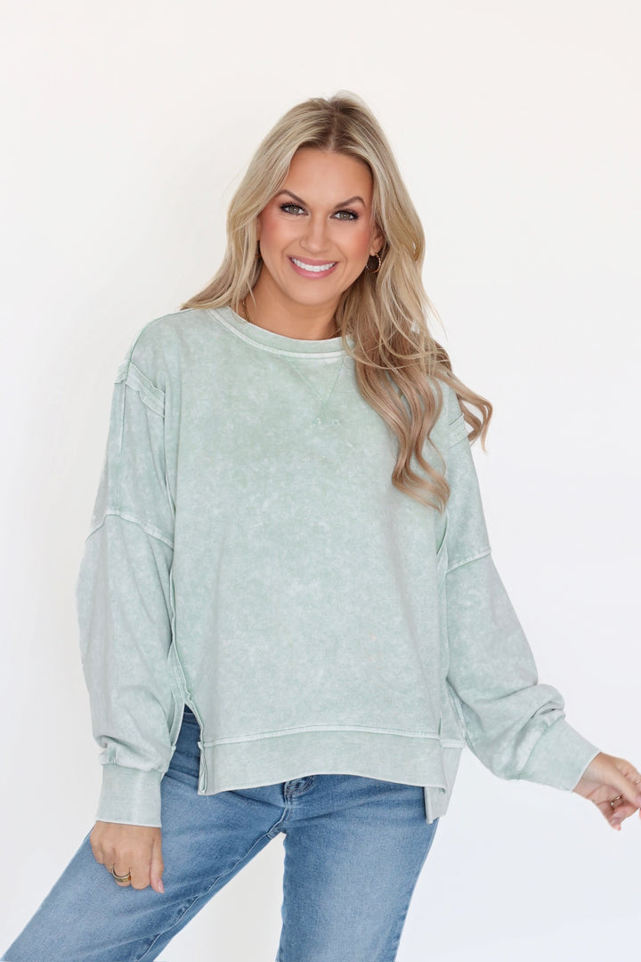 Saturday Sweatshirt- Mint