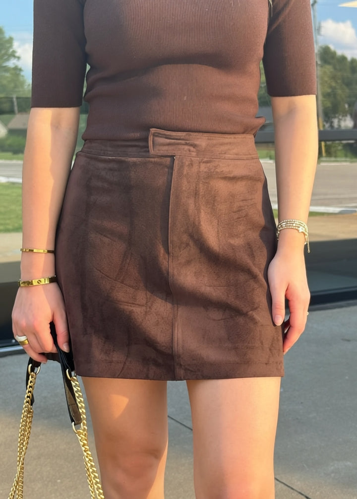 Perri Suede Mini Skirt