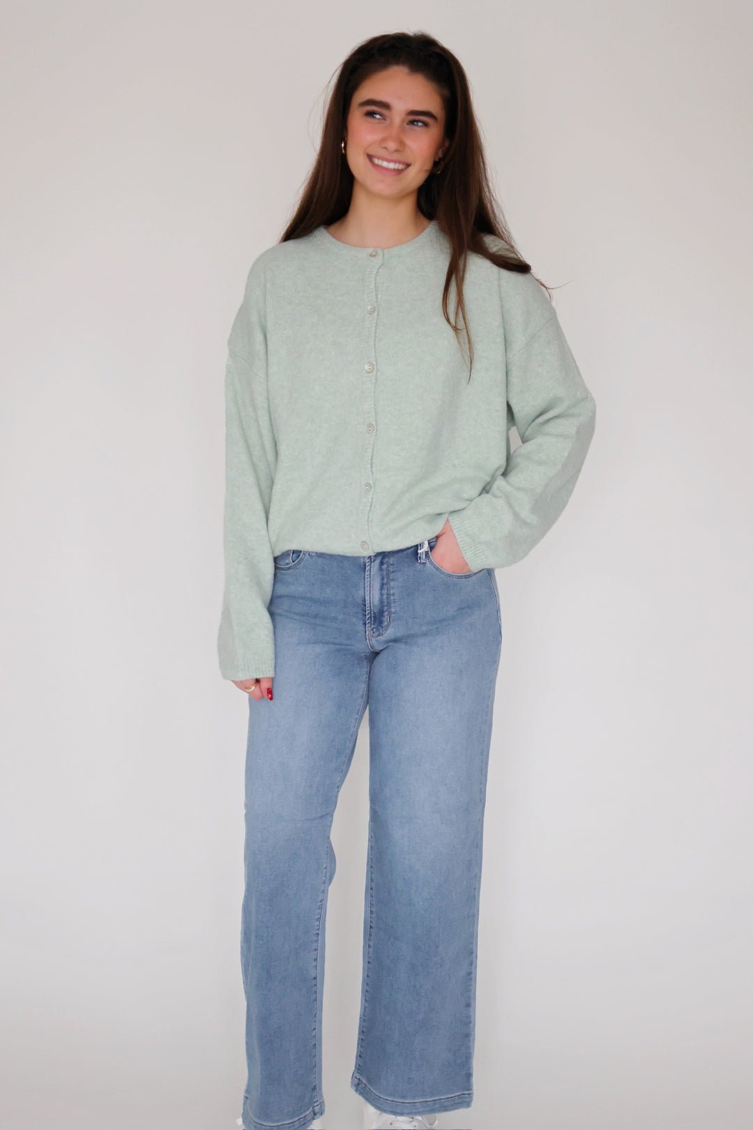 Preboard Cardigan- Mint