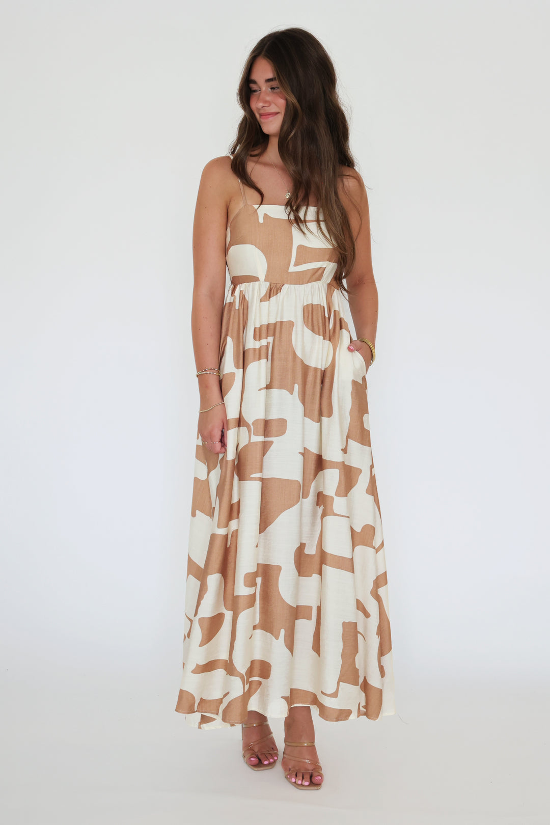 Terracotta Drift Maxi Dress