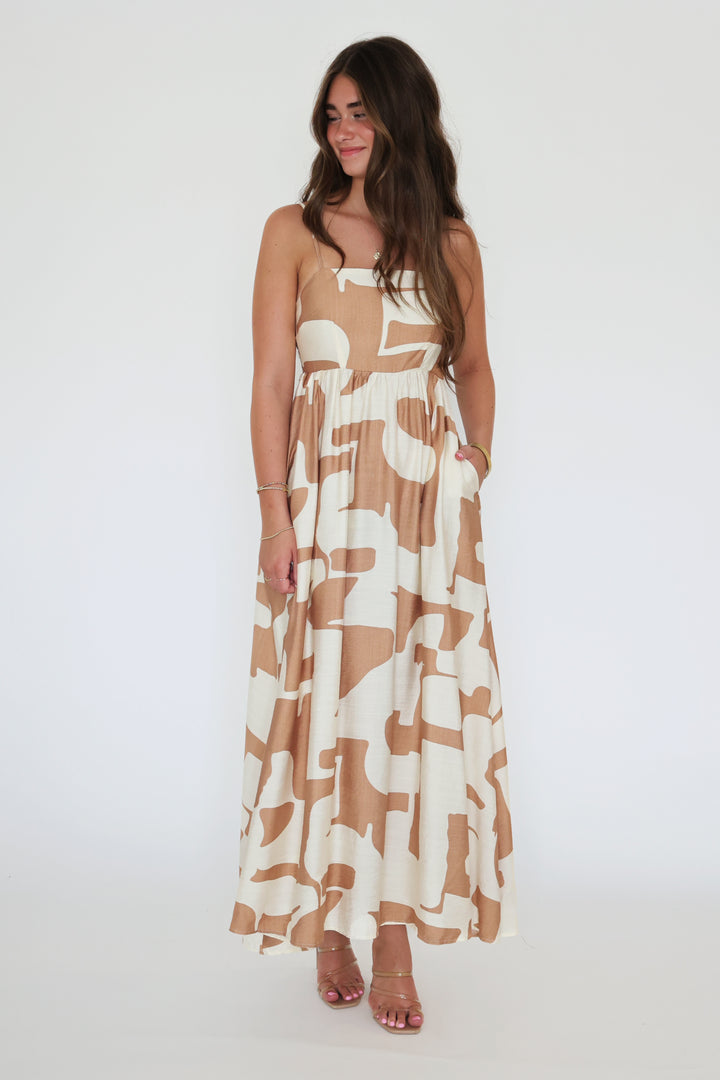 Terracotta Drift Maxi Dress
