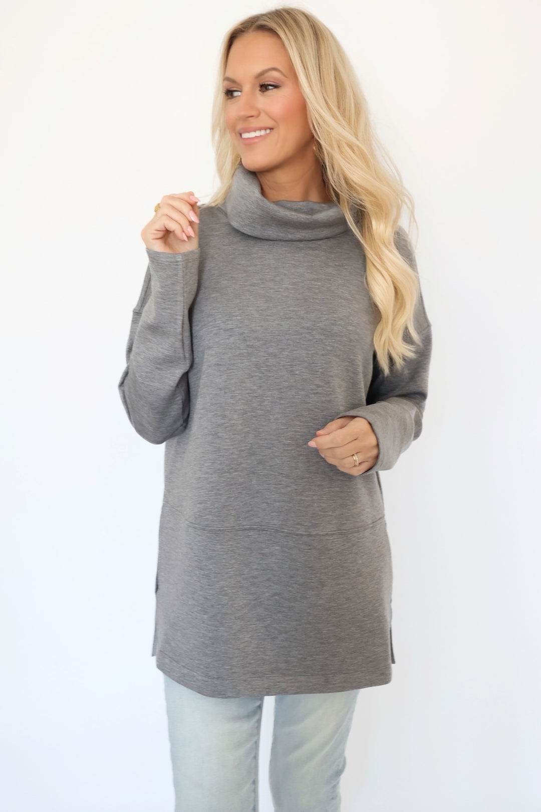 SPANX AirEssentials Turtleneck Tunic- Grey