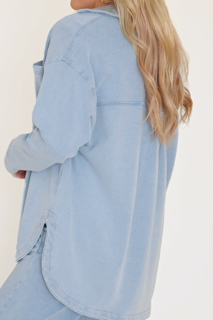 All Day Knit Jacket- Ocean Air