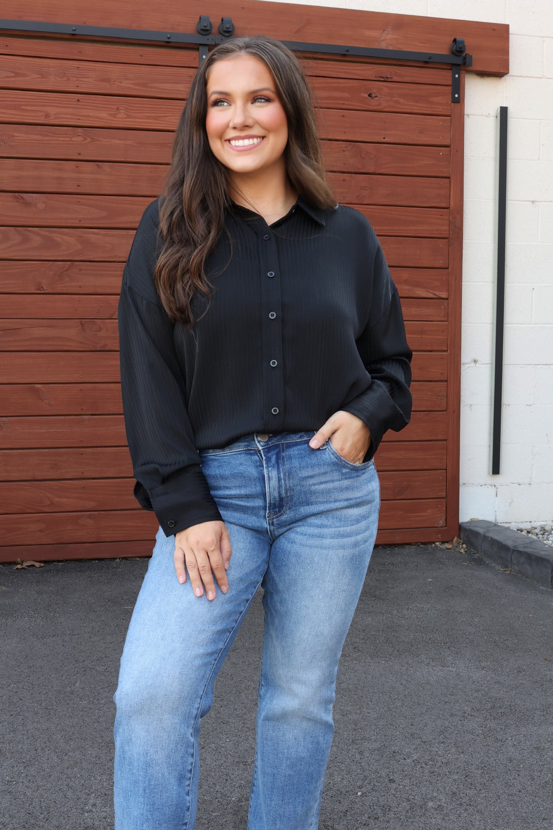 Brynn Pinstripe Button Down (FINAL SALE)