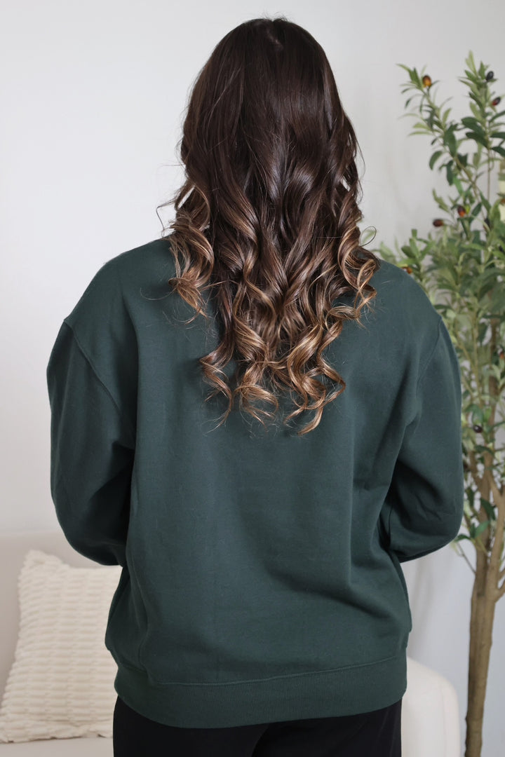 Boyfriend Sweatshirt- Garland Green