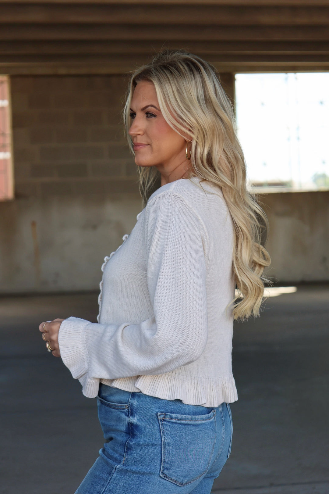 Audrey Ruffle Cardigan