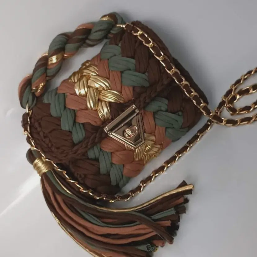 Bali Metallic Crochet Bag