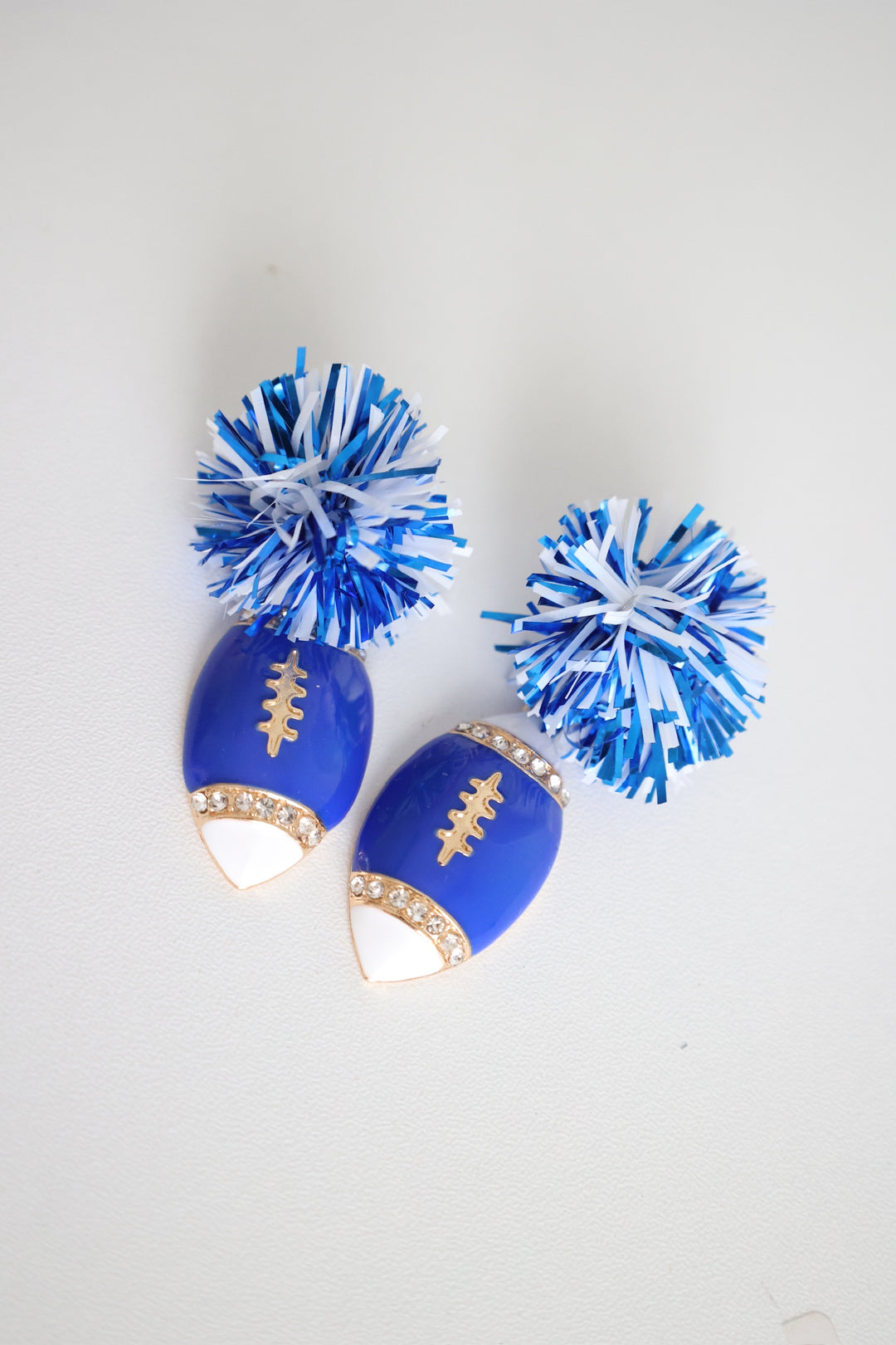 Pom Pom Football Earrings