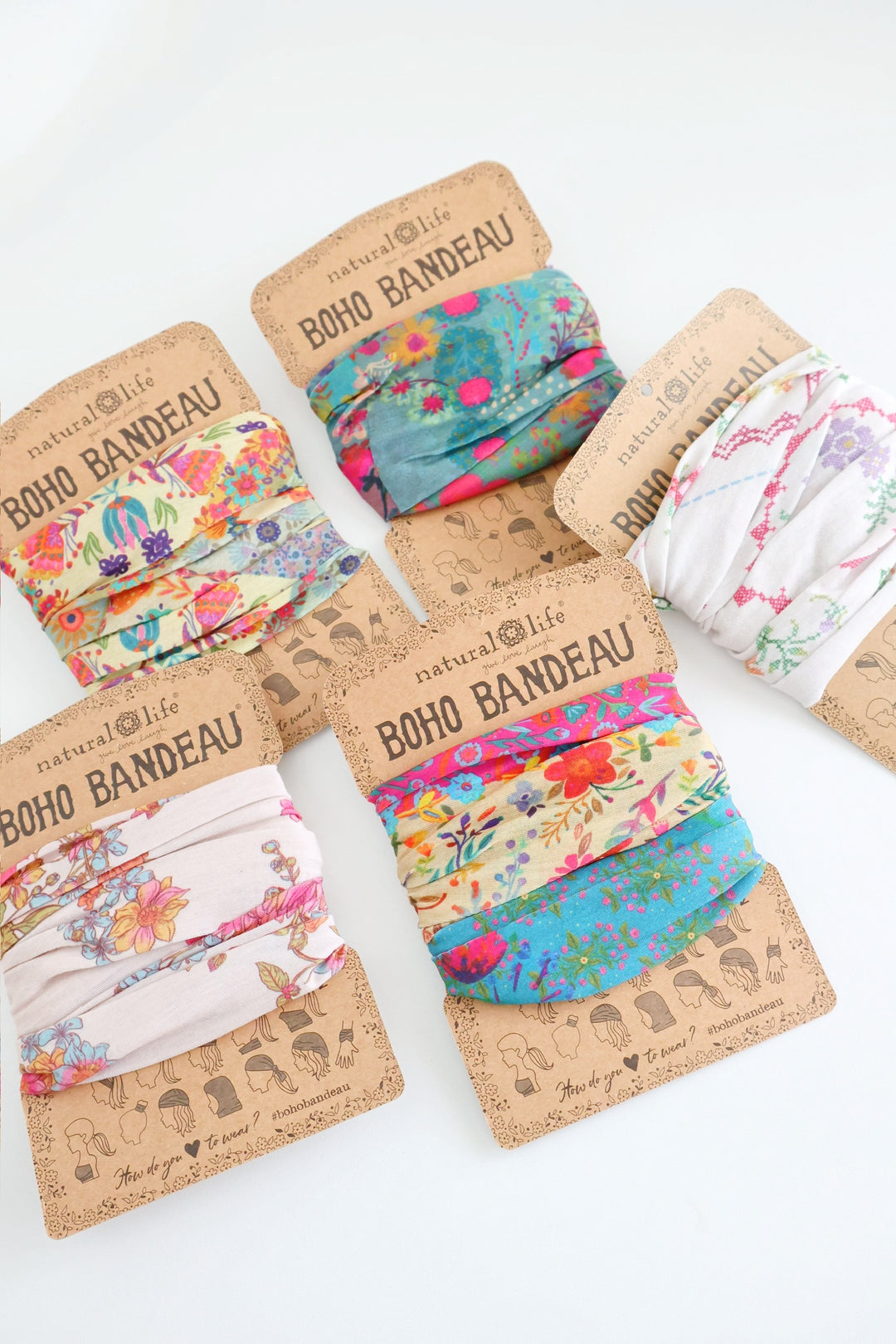 Boho Bandeau- Blue Garden Patchwork