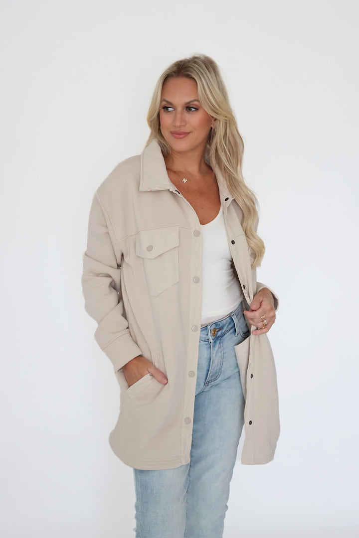 In A Snap Shacket- Natural
