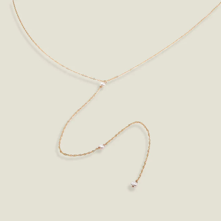 Cleo Lariat Necklace- Gold Filled