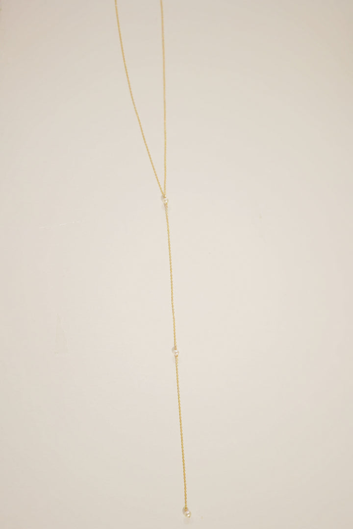Cleo Lariat Necklace- Gold Filled