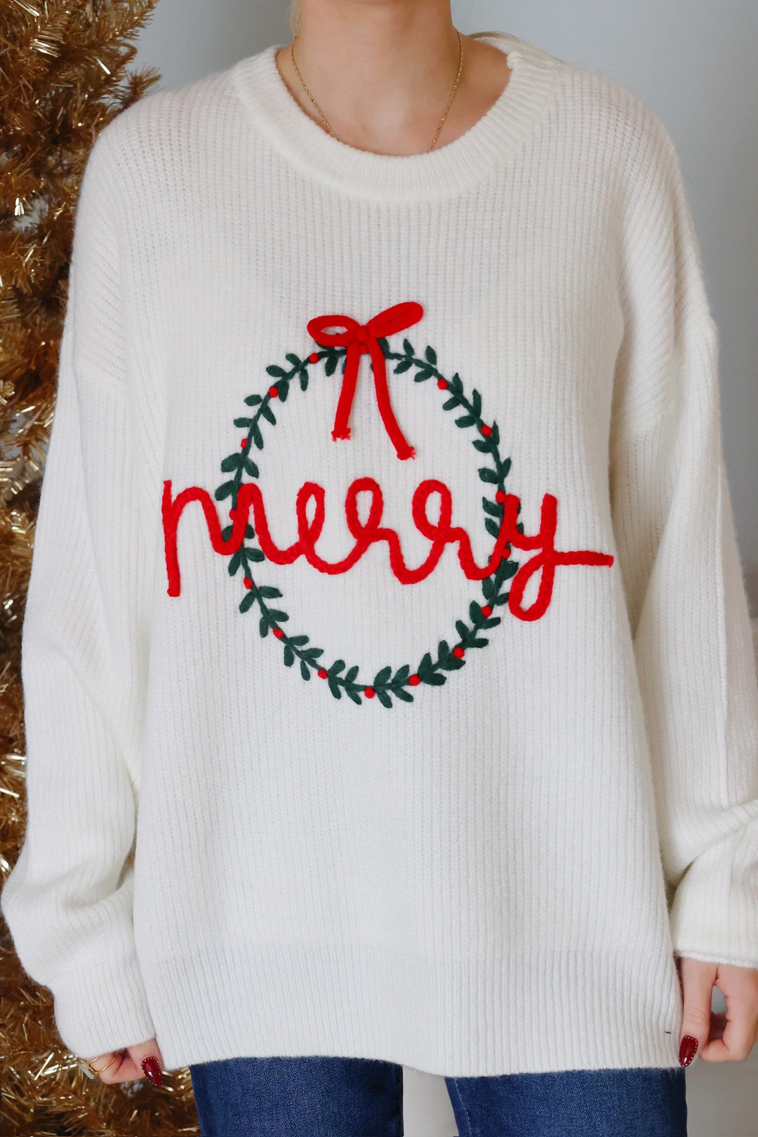 Merry Wreath Sweather